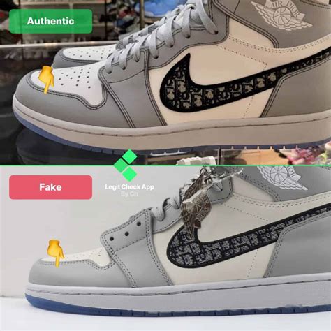 how to tell fake dior jordans|air dior jordan 1 sneakers.